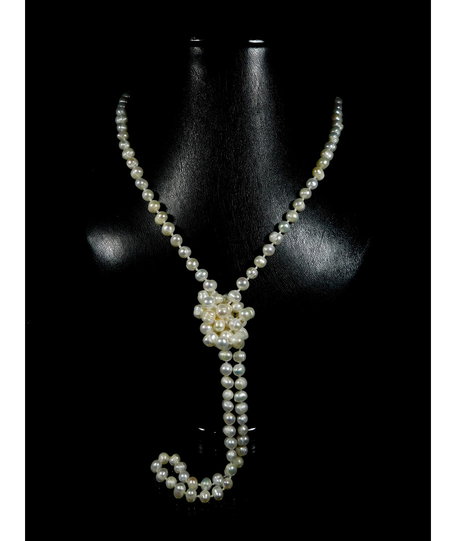 Necklace White pearls 7-8mm 120cm