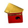 Leather wallet &quot;Yin Yang&quot; red with a lock