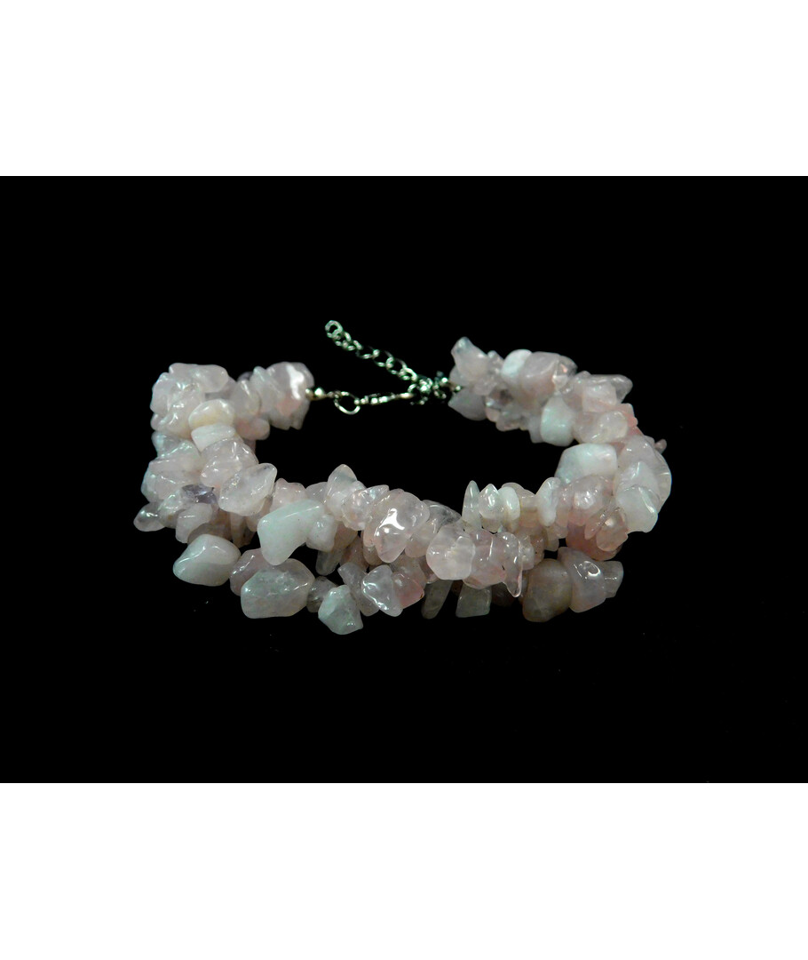 Bracelet Pink quartz crumb