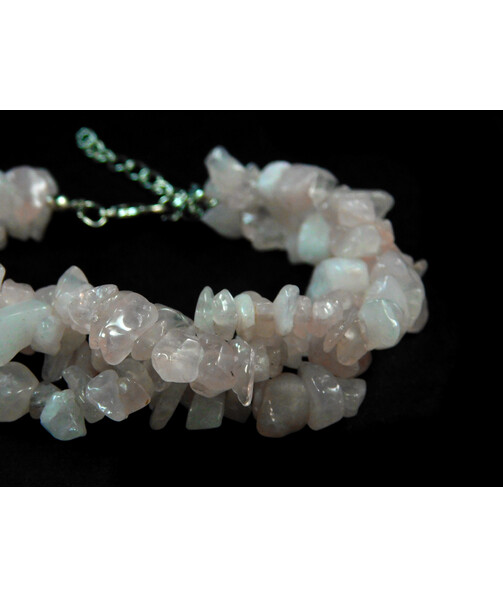 Bracelet Pink quartz crumb