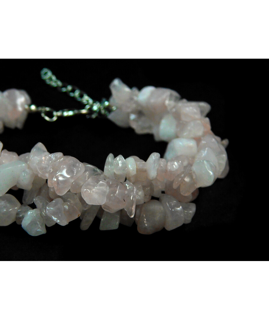 Bracelet Pink quartz crumb