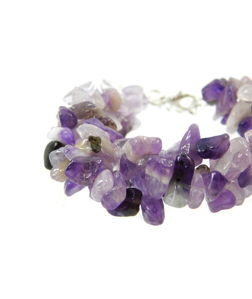 Amethyst crumb bracelet