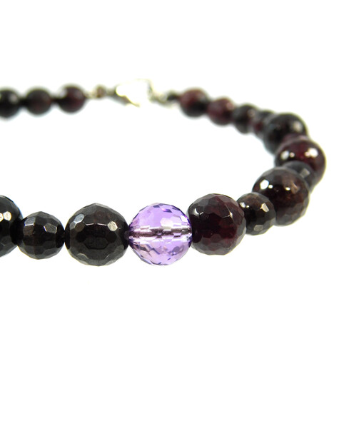 Exclusive bracelet Garnet, Ametrine