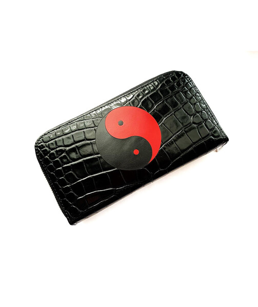 Clutch wallet made of leather "Yin Yang"