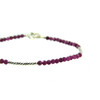 Exclusive ruby facet bracelet, silver