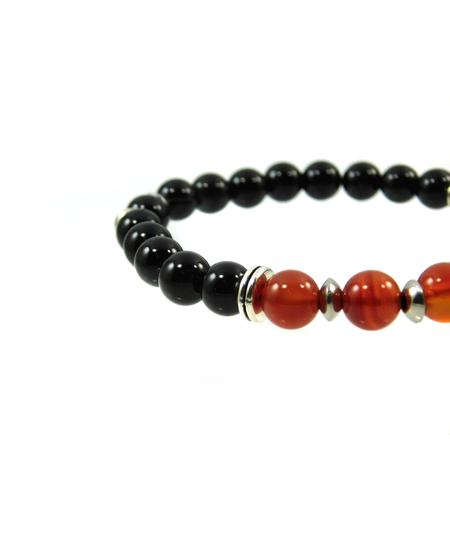 Exclusive bracelet Agate, Carnelian