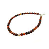 Agate faceted necklace 8 mm brown