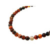 Agate faceted necklace 8 mm brown