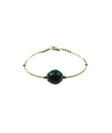 Malachite bracelet, silver