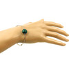 Malachite bracelet, silver