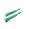 Exclusive chrysoprase tassel earrings