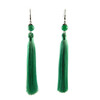 Exclusive chrysoprase tassel earrings