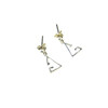 Earrings &quot;Triangle&quot; 10x8 mm														