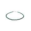 Malachite bracelet 3 mm, silver