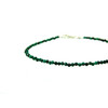 Malachite bracelet 3 mm, silver