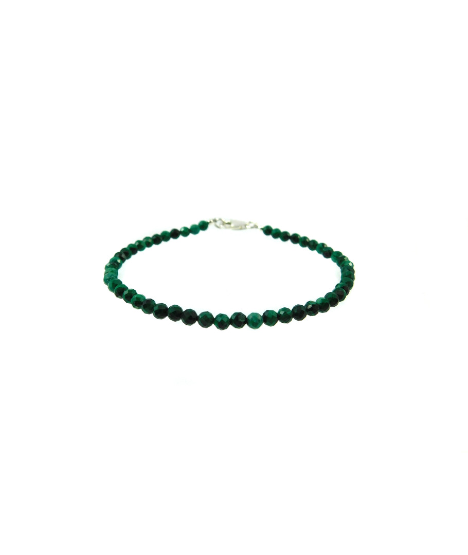 Bracelet Malachite facet 4 mm