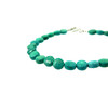 Amazonite coin bracelet 5 mm, silver