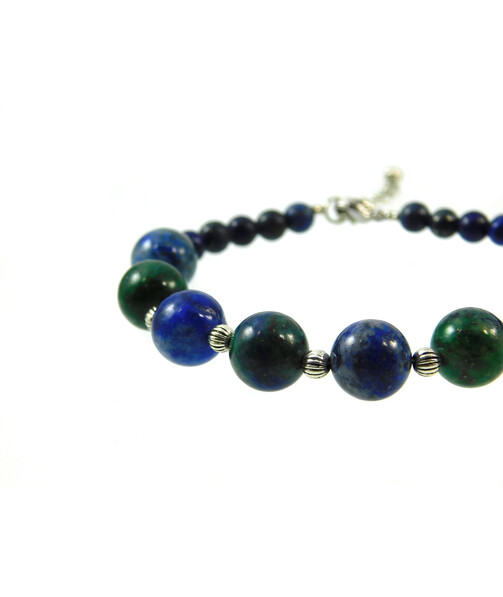 Exclusive bracelet Azurite, Lapis lazuli