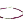 Exclusive bracelet &quot;Silver model&quot; Ruby facet