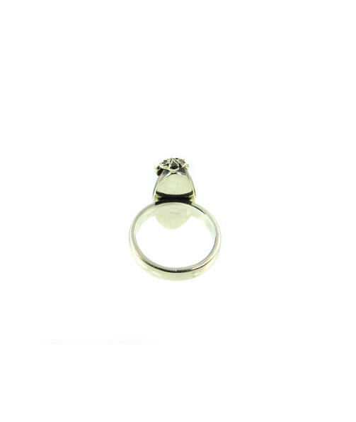 Rutile quartz ring, silver