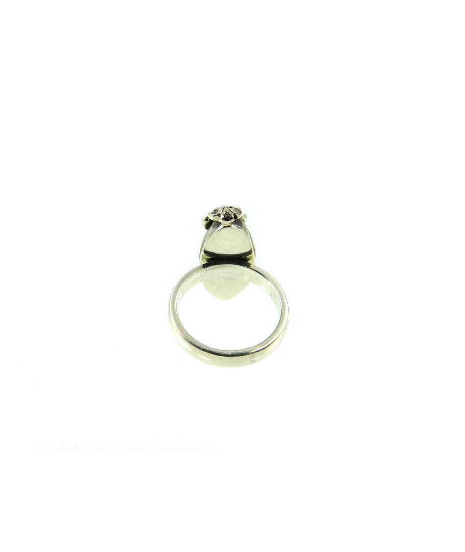 Rutile quartz ring, silver