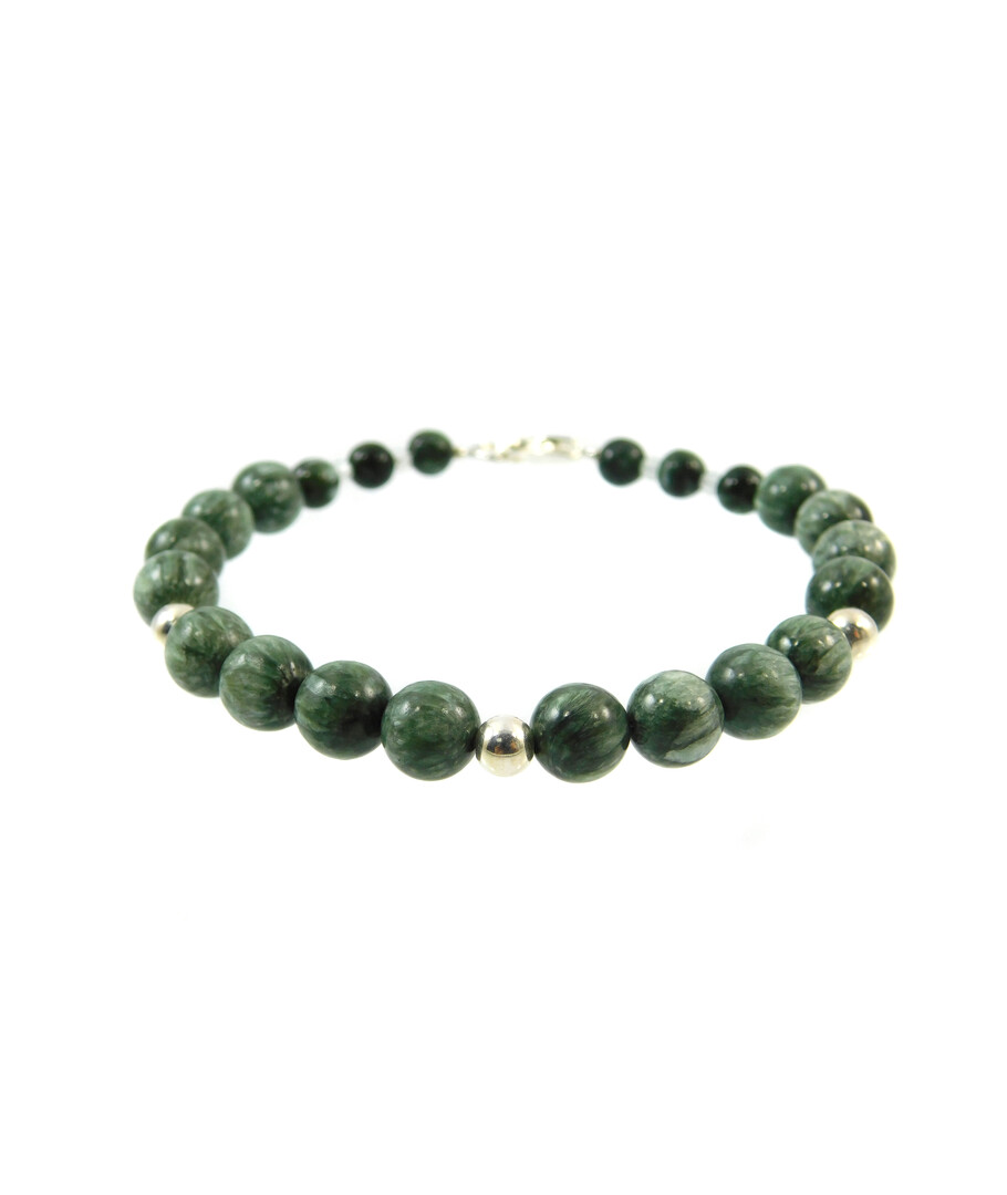 Exclusive bracelet Seraphinite, Fluorite