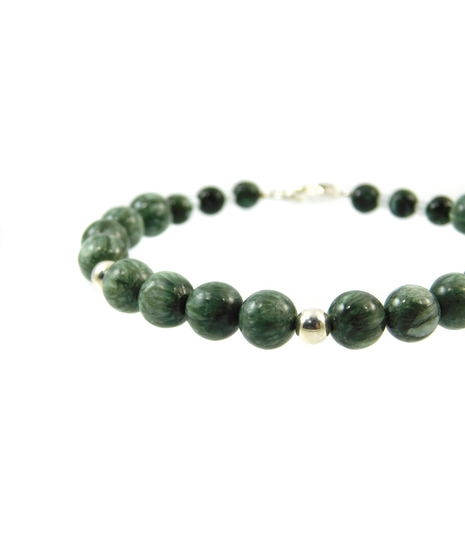 Exclusive bracelet Seraphinite, Fluorite