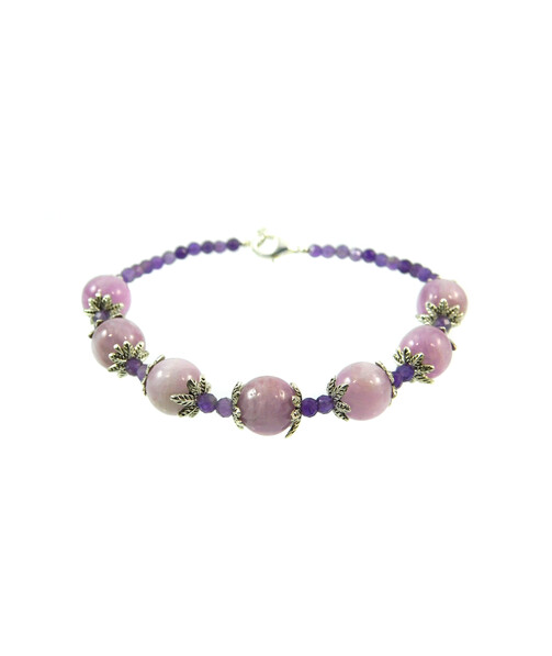 Exclusive bracelet "Adagio" Kunzite, Amethyst