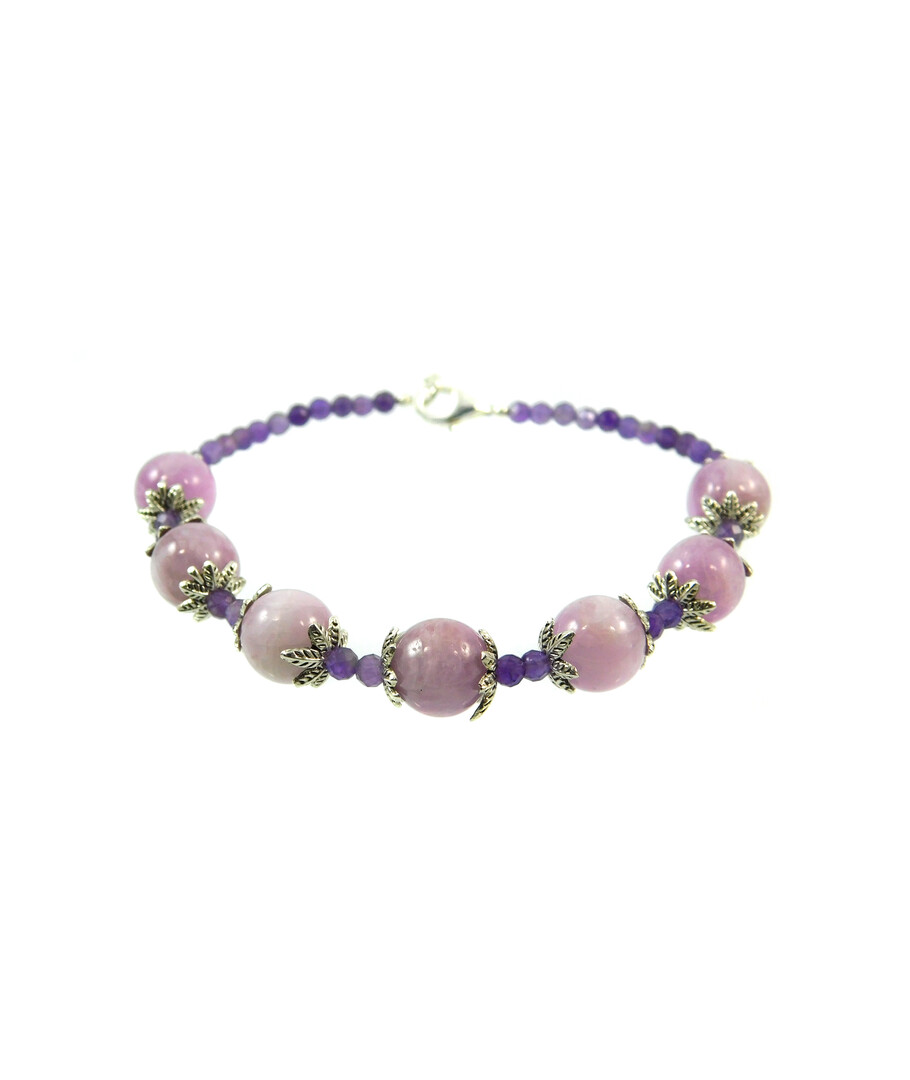 Exclusive bracelet "Adagio" Kunzite, Amethyst