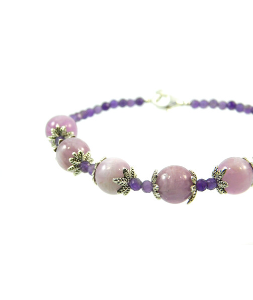 Exclusive bracelet "Adagio" Kunzite, Amethyst