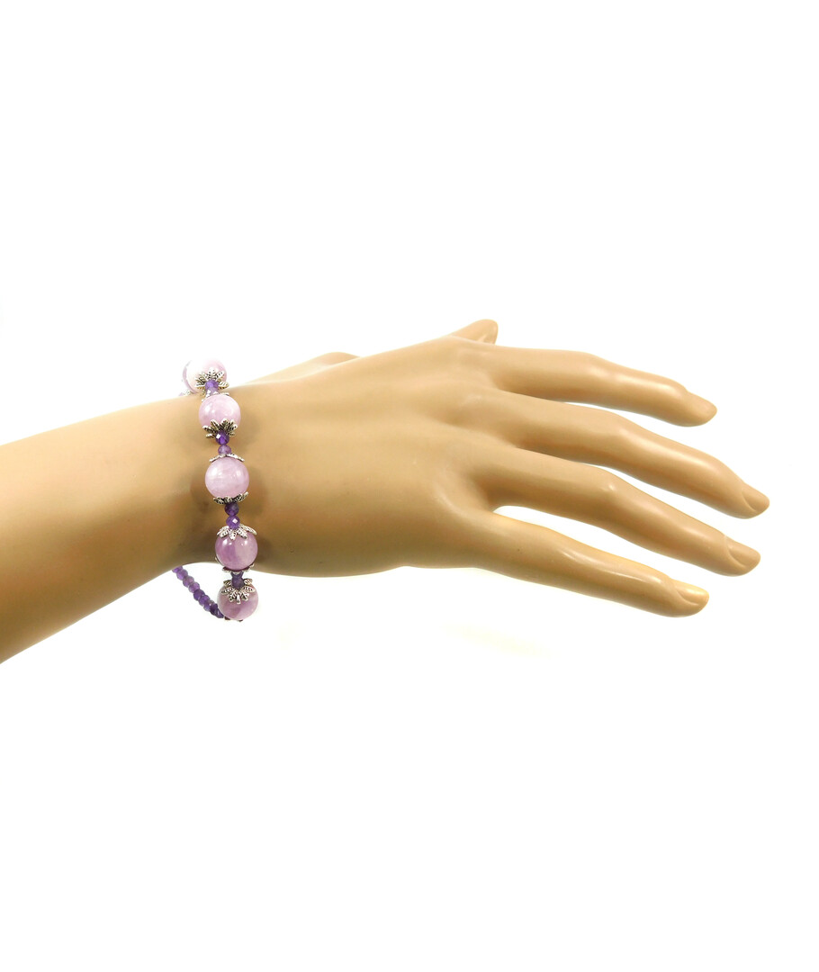 Exclusive bracelet "Adagio" Kunzite, Amethyst