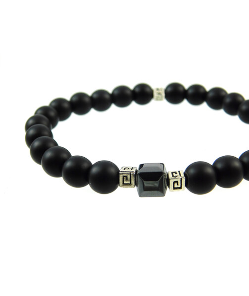 Exclusive bracelet "Couple" Shungite, Hematite