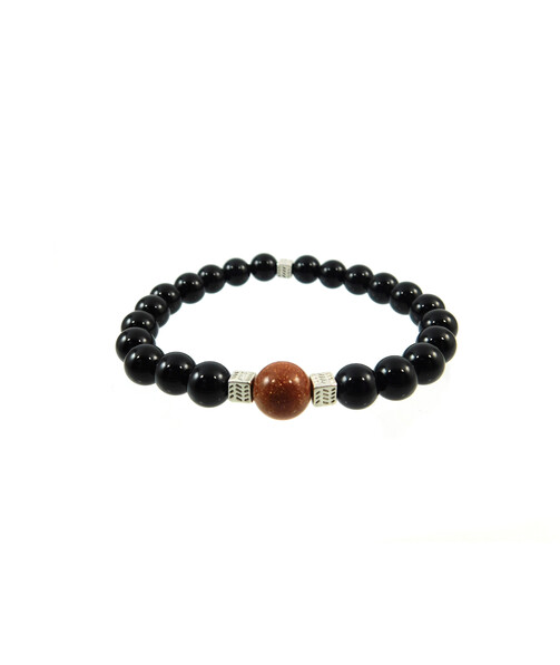 Exclusive bracelet "Couple" Agate, Aventurine brown