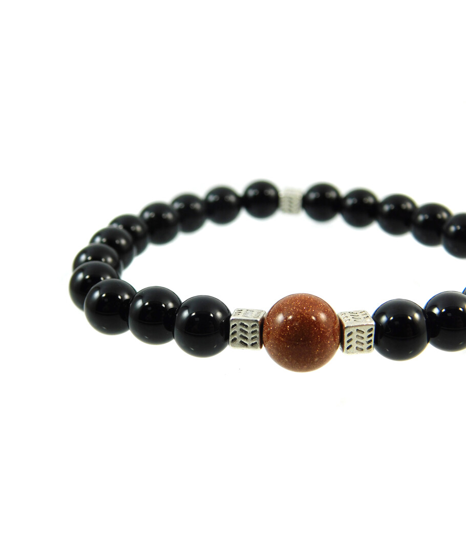 Exclusive bracelet "Couple" Agate, Aventurine brown