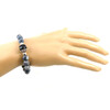 Exclusive bracelet &quot;Couple&quot; Agate frosty, Shungite