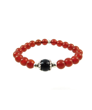 Exclusive bracelet "Pairny" Carnelian, Agate