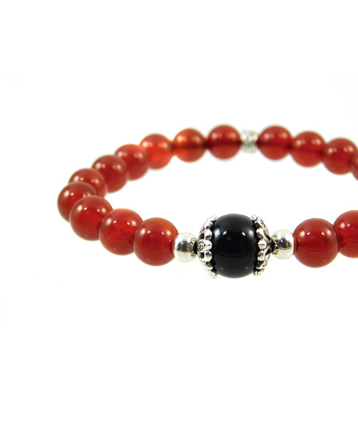 Exclusive bracelet "Pairny" Carnelian, Agate