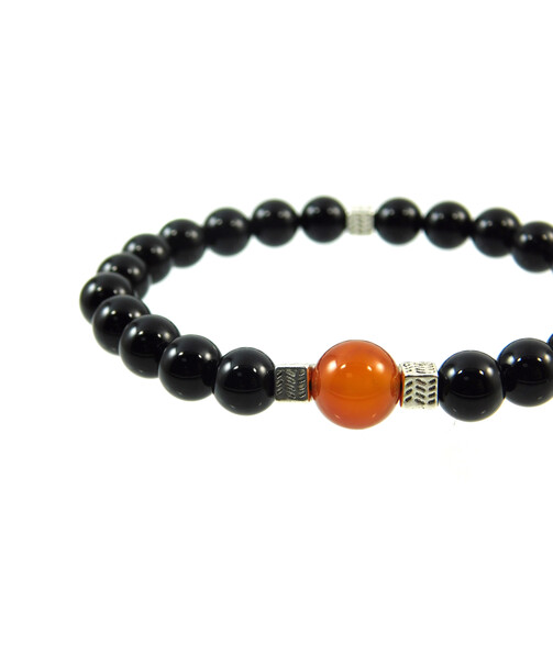 Exclusive bracelet "Pairny" Agate, Carnelian