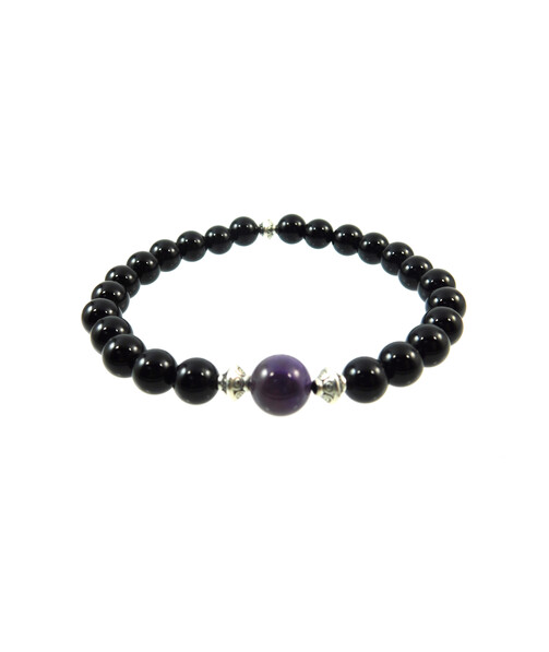 Exclusive bracelet "Couple" Agate, Amethyst