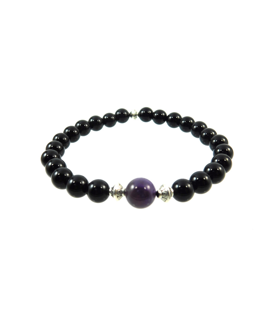 Exclusive bracelet "Couple" Agate, Amethyst