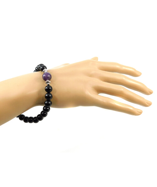 Exclusive bracelet "Couple" Agate, Amethyst