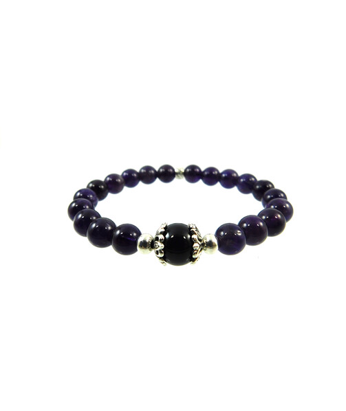 Exclusive bracelet "Couple" Amethyst, Agate