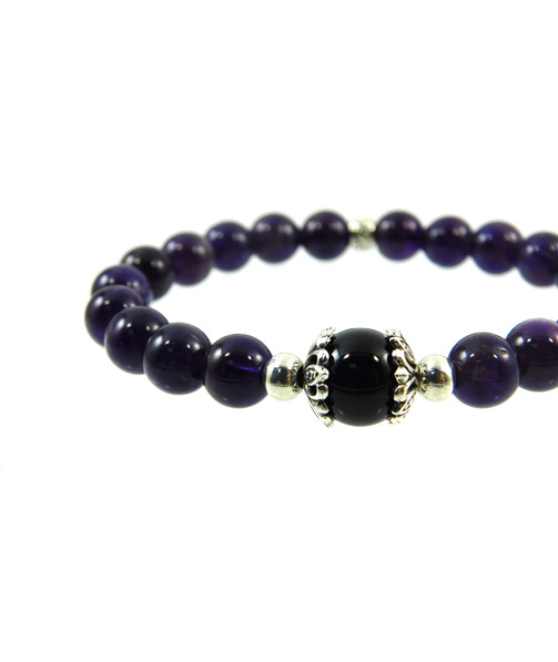 Exclusive bracelet "Couple" Amethyst, Agate