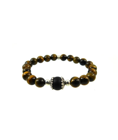 Exclusive bracelet "Couple" Tiger's eye, Shungite