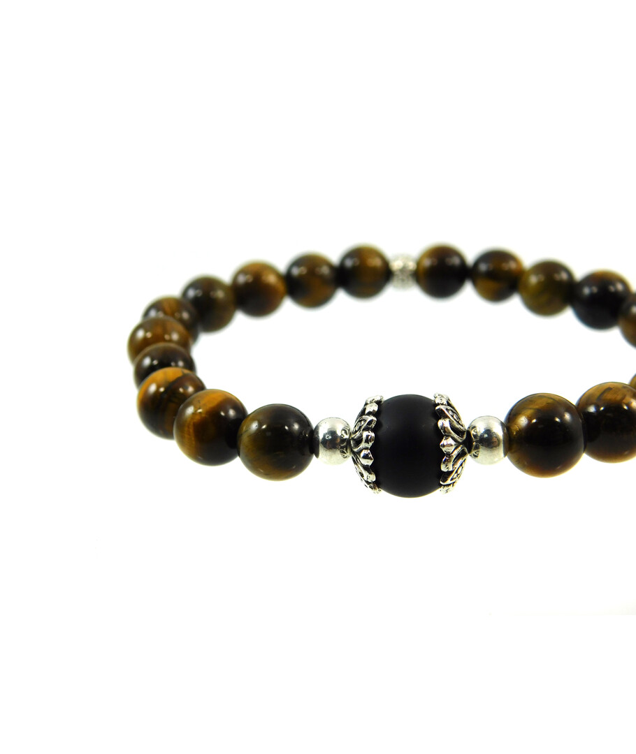 Exclusive bracelet "Couple" Tiger's eye, Shungite