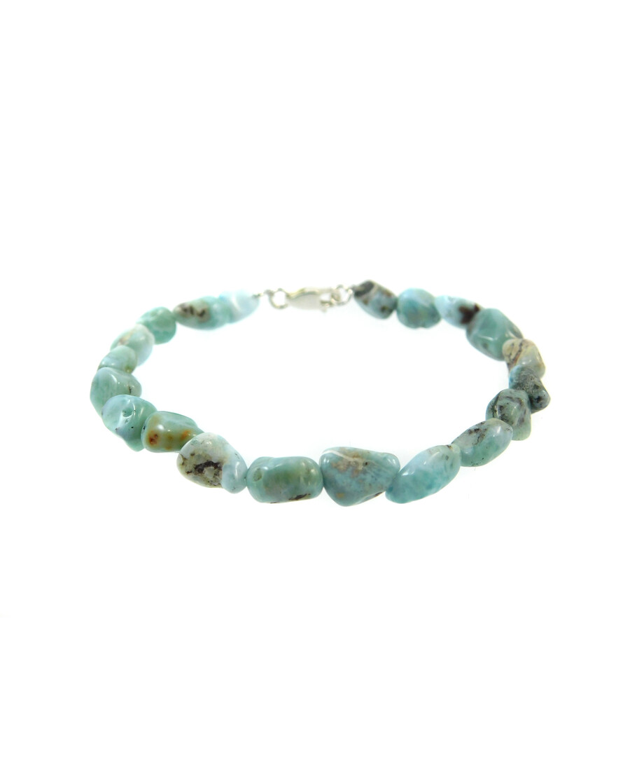 Bracelet Larimar galotka, silver