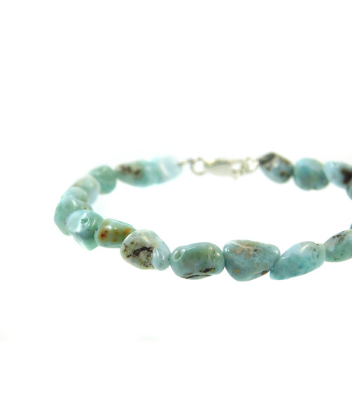 Bracelet Larimar galotka, silver