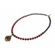 Эксклюзивное ожерелье "Этнический стиль" коралл + агат																