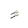 Tourmaline earrings colored 4mm smooth layer