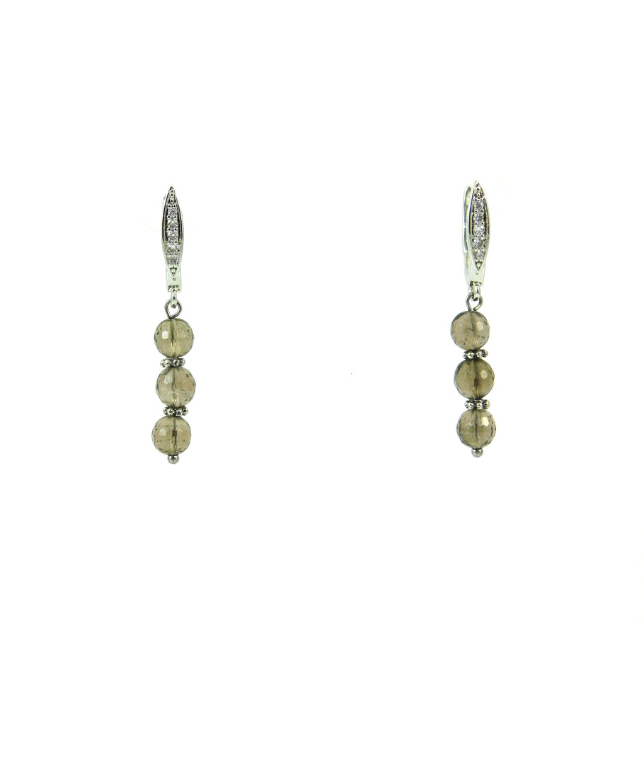 Topaz earrings 6 mm facet